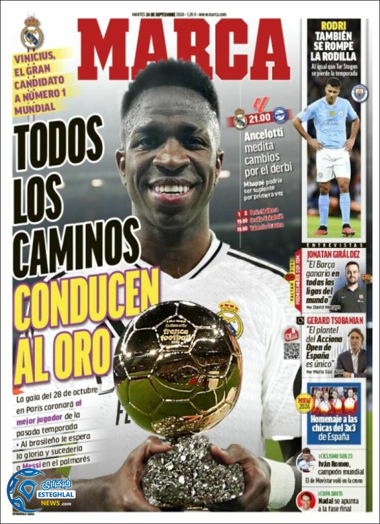 روزنامه  ورزشی مارکا سه شنبه 3 مهر 1403 