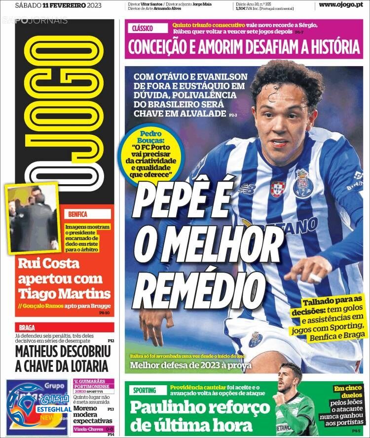 روزنامه ورزشی اوجوگو شنبه 22 بهمن 1401 