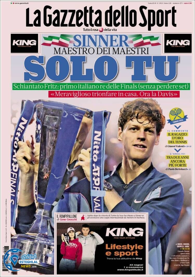 روزنامه ورزشی گاتزتا دلو اسپورت دوشنبه 28 آبان 1403 