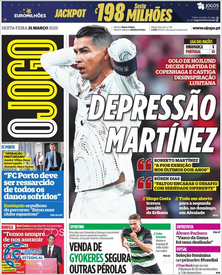 روزنامه  ورزشی  اوجوگو جمعه 1 فروردین 1404 