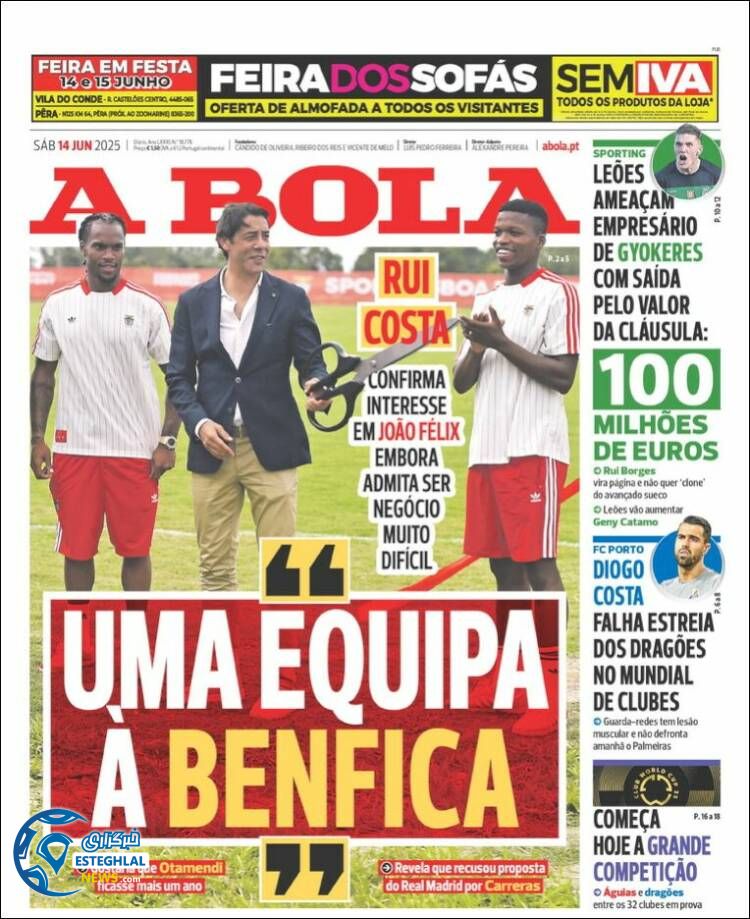 روزنامه ورزشی آبولا شنبه 24 خرداد 1404 