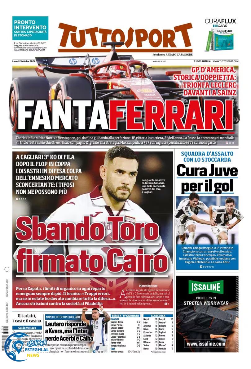 روزنامه ورزشی توتو اسپورت دوشنبه 30 مهر 1403 