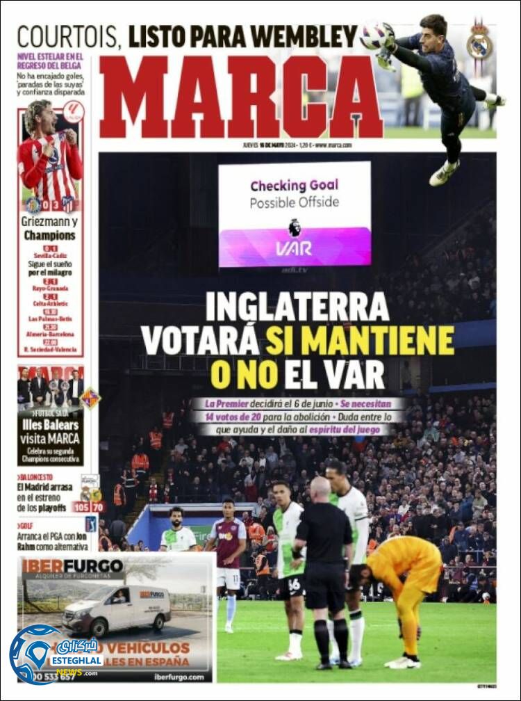 روزنامه ورزشی مارکا پنجشنبه 27 اردیبهشت 1403 