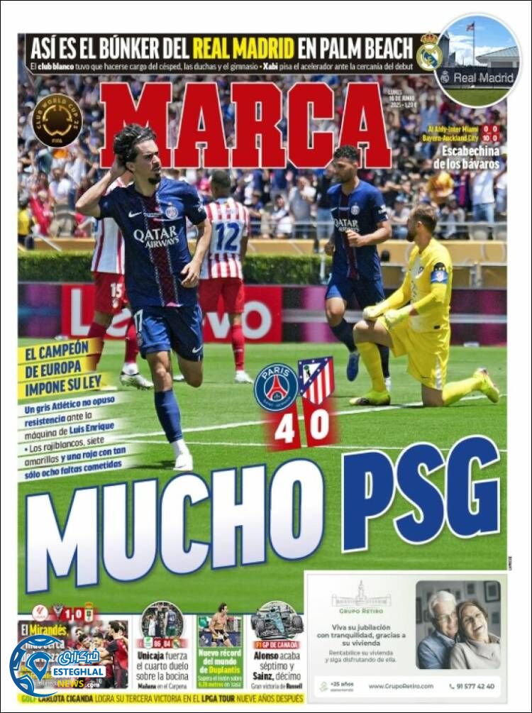 روزنامه ورزشی مارکا دوشنبه 26 خرداد 1404 