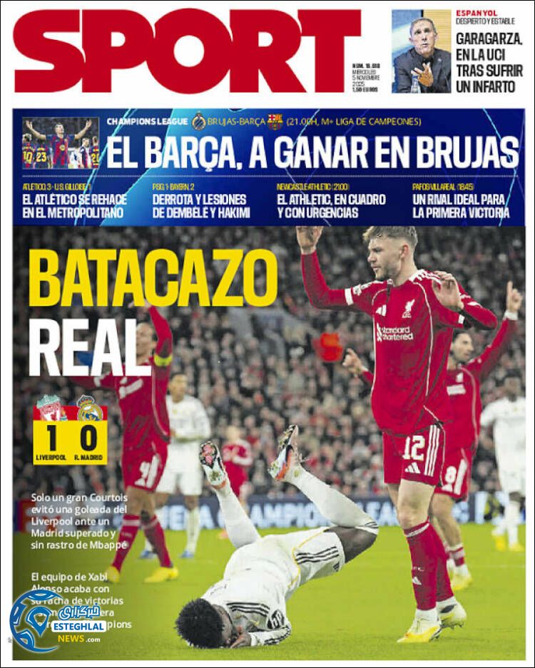 روزنامه ورزشی اسپورت  چهارشنبه 14 آبان 1404 